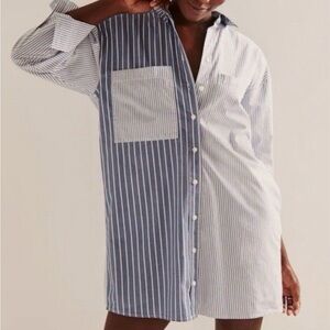 NWOT Abercrombie & Fitch Oversized Striped Button Down Shirt